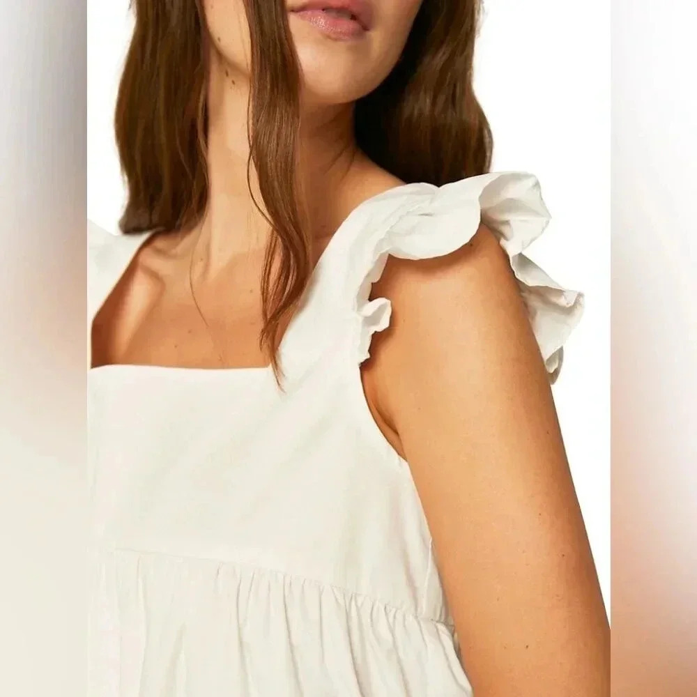 Compania Fauve Ruffle-Sleeve Mini Dress NWT - Picture 5 of 10